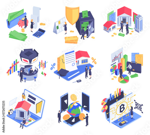 Finance Isometric Set 