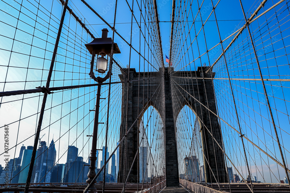 Naklejka premium new york city brooklyn bridge
