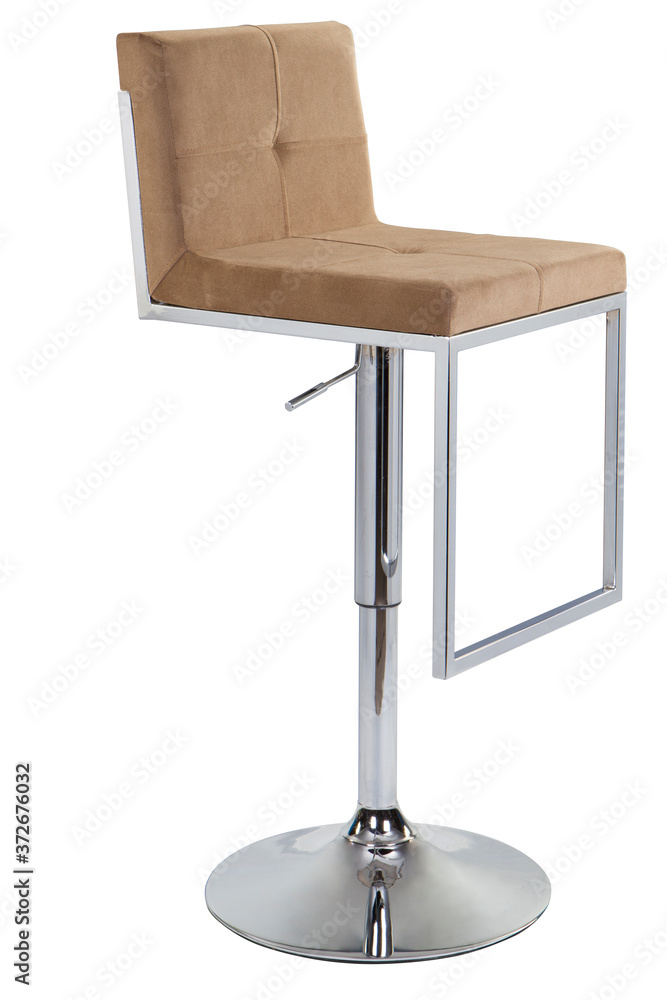 Modern bar chair on a white background .
