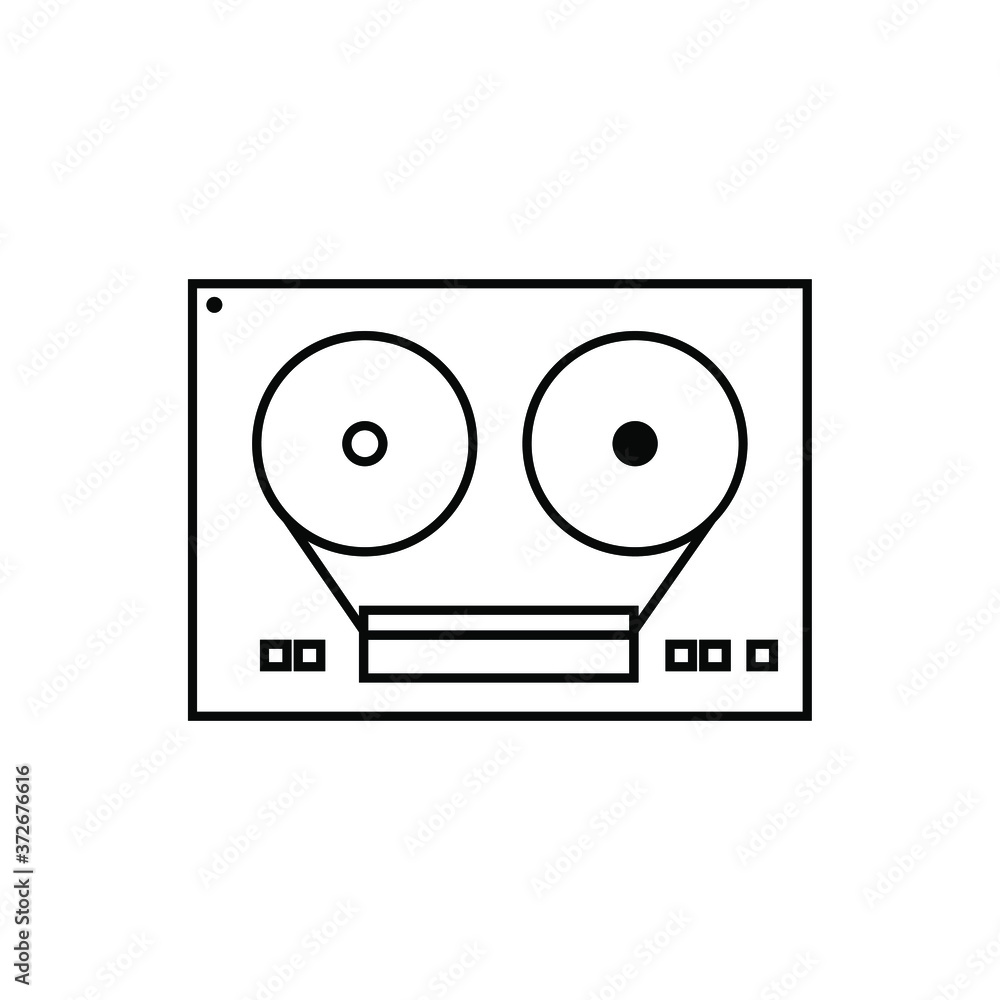 Reel deck tape recorder analog stereo logo icon sign symbol emblem element Linear modern simple design music style Fashion print clothes apparel greeting invitation card banner poster flyer cover font Reel deck tape recorder analog stereo logo icon sign symbol emblem element Linear modern simple design music style Fashion print clothes apparel greeting invitation card banner poster flyer cover font