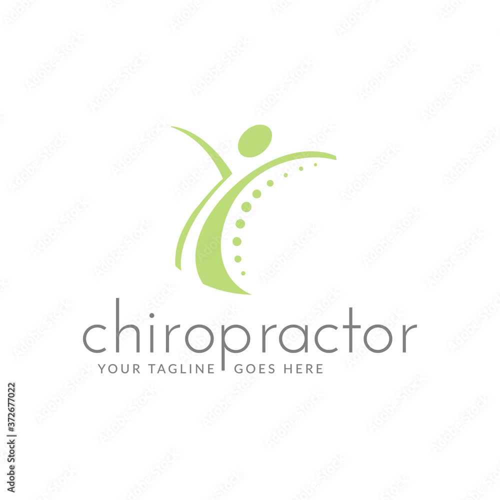 Fototapeta premium Abstract human logo for spine care practise