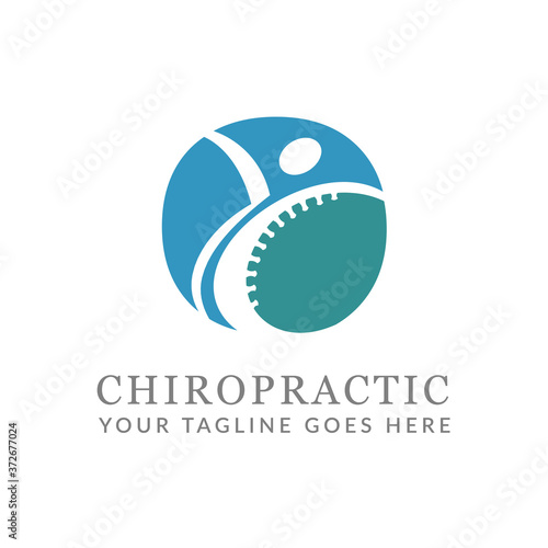 Blue spine care logo for chiropractic business