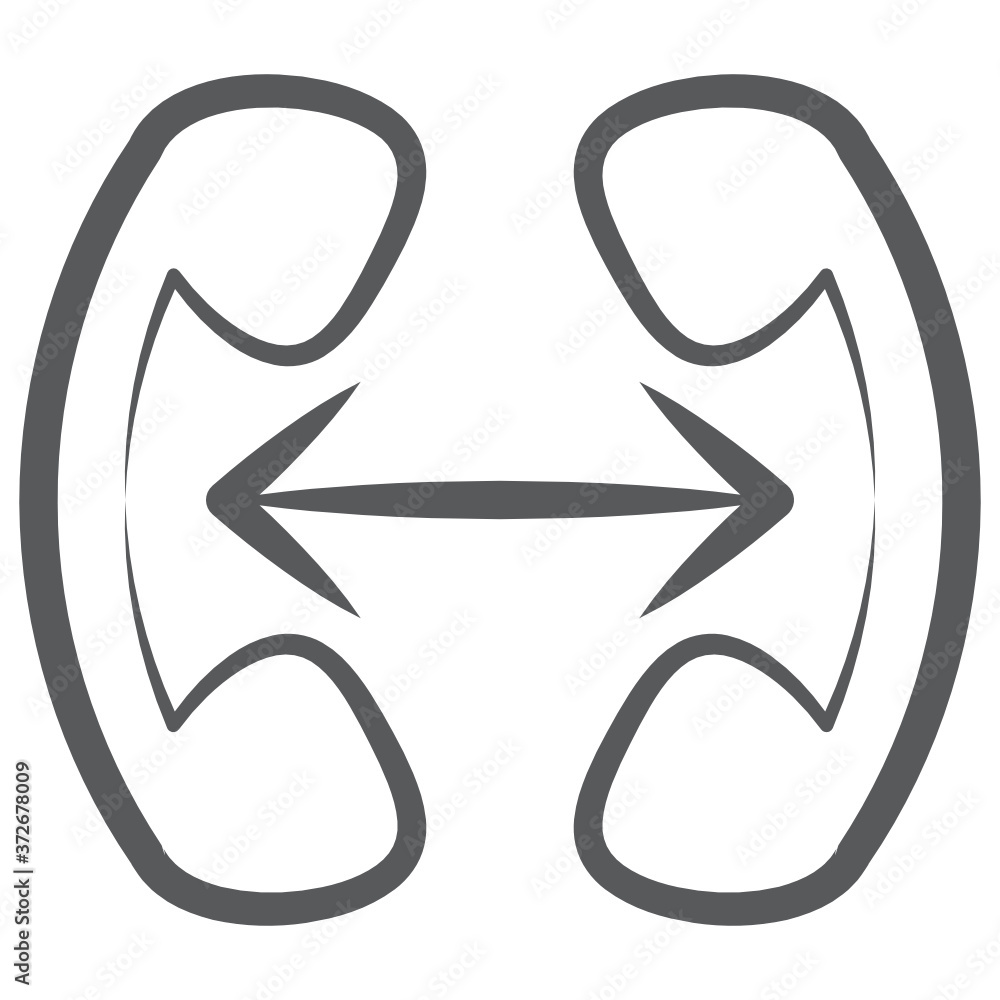 Phone receiver connected with arrows, call diversion icon
Phone receiver connected with arrows, call diversion icon