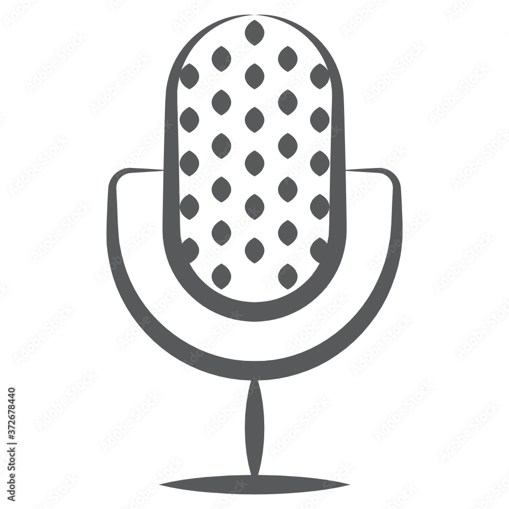 Voice recording microphone doodle line icon design
Voice recording microphone doodle line icon design