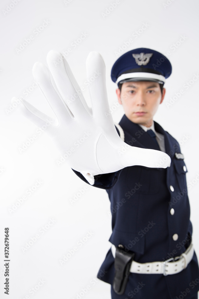 警備するガードマン