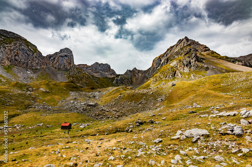 Vista durante la subida y bajada al Ibon de acherito desde la Selva de Oza, Huesca photo