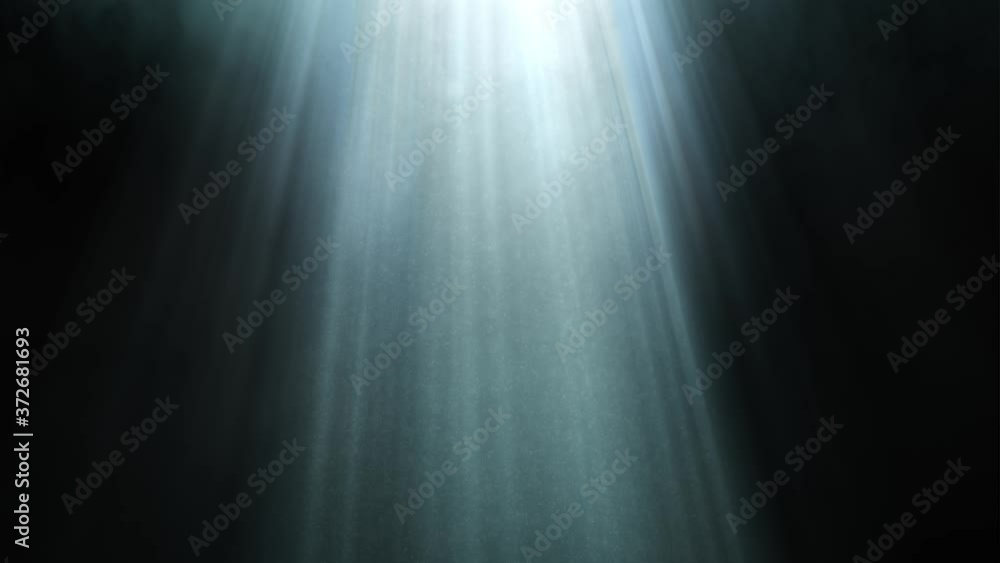 Rays of light, blue, heavenly, optical lens flare realistic animation