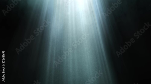 Rays of light, blue, heavenly, optical lens flare realistic animation