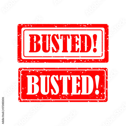 Busted rubber stamp set on white background. vector illustration