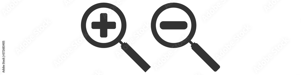 Set of vector Magnifier icons.Vector Set of vector Magnifier icons.Vector