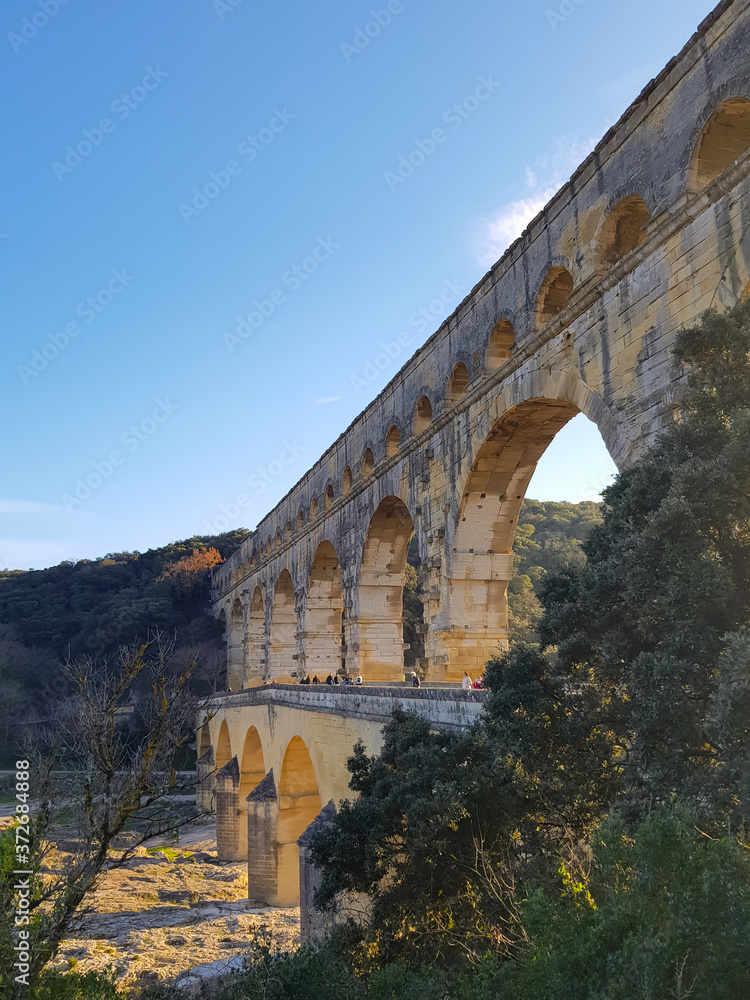 Water duct of Roman ancient structure -Pont du Gard