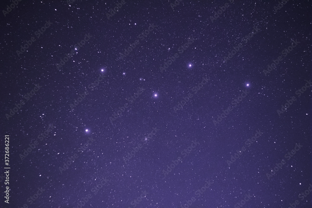 Cassiopeia constellation in the night sky Cassiopeia constellation in the night sky