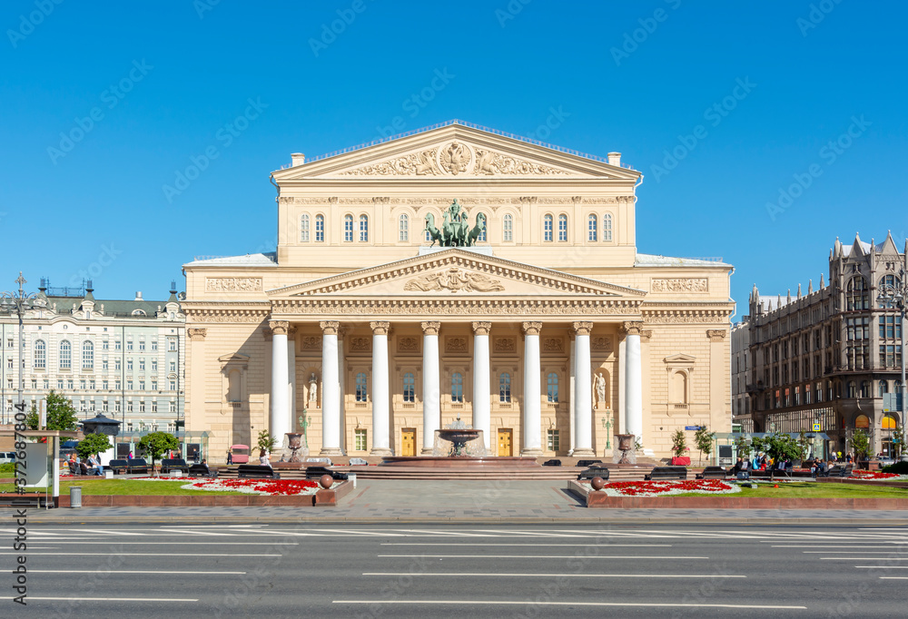 Bolshoi theatre (Big theater) building in Moscow, Russia