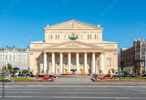 Bolshoi theatre  Big theater  building in Moscow  Russia