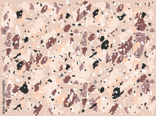 Terrazzo  vector pattern. Flecked stone pattern . Nude colour terrazzo  pattern. 