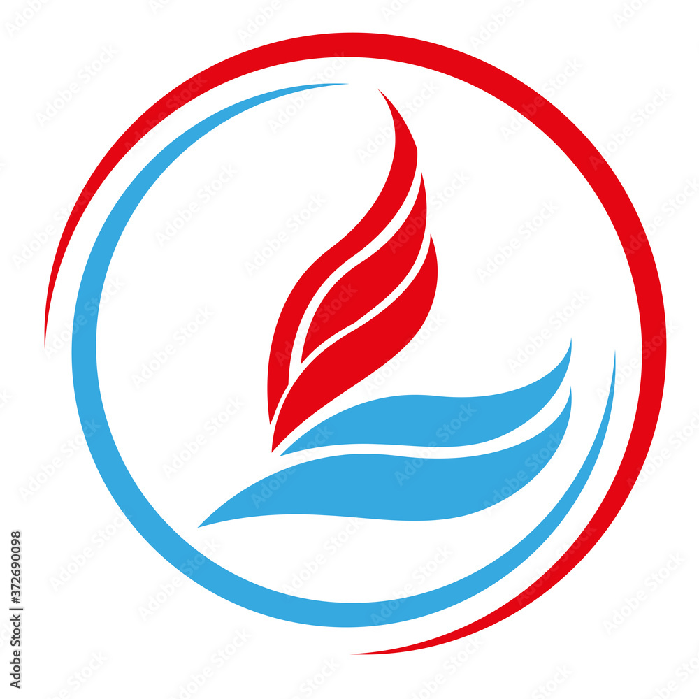 Flamme und Wasser, Installateur, Klempner, Logo, Icon Flamme und Wasser, Installateur, Klempner, Logo, Icon