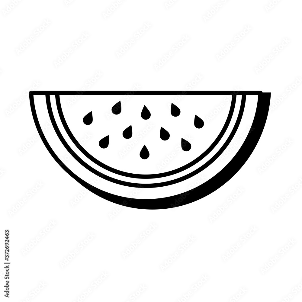 watermelon fruit pop art line style icon watermelon fruit pop art line style icon