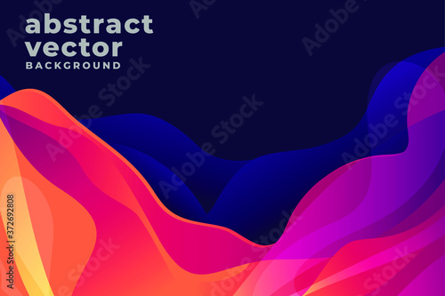 Multicolored waves. Abstract background vector