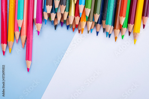 closeup color pencil, back to school concept 