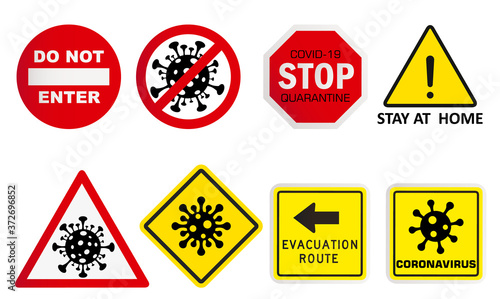 Lockdown Pandemic stop Novel Coronavirus outbreak covid-19 symptoms China corona warning, quarantine Vector mouthcap mask protect sign Stay at home infection spreading prevention Social distancing