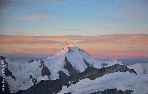 Das Aletschhorn im Morgenrot