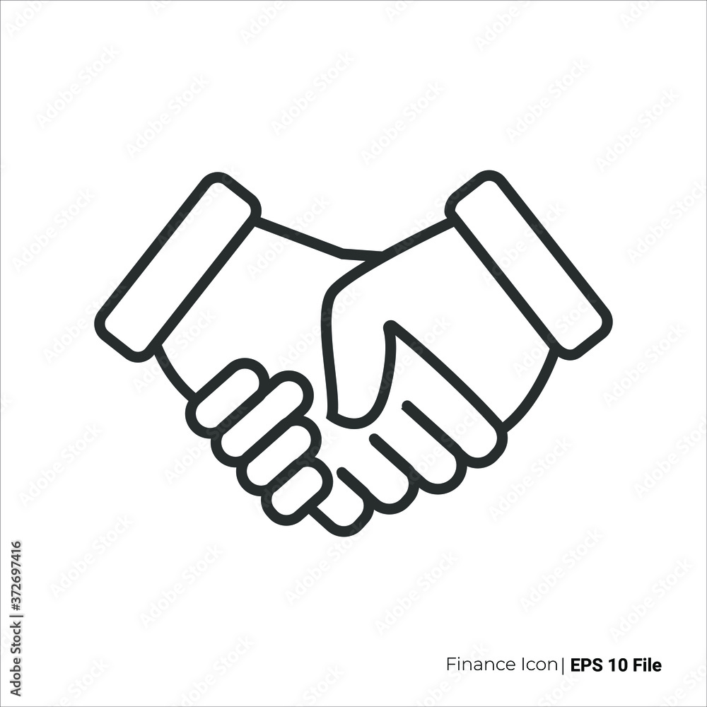 Handshake icon. Handshake icon vector design. isolated on white background