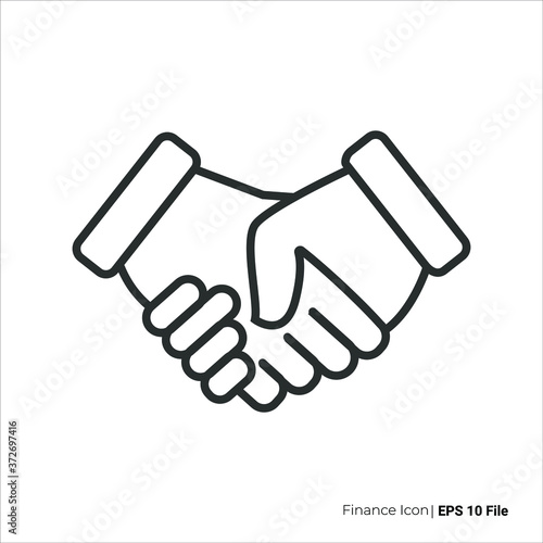 Handshake icon. Handshake icon vector design. isolated on white background