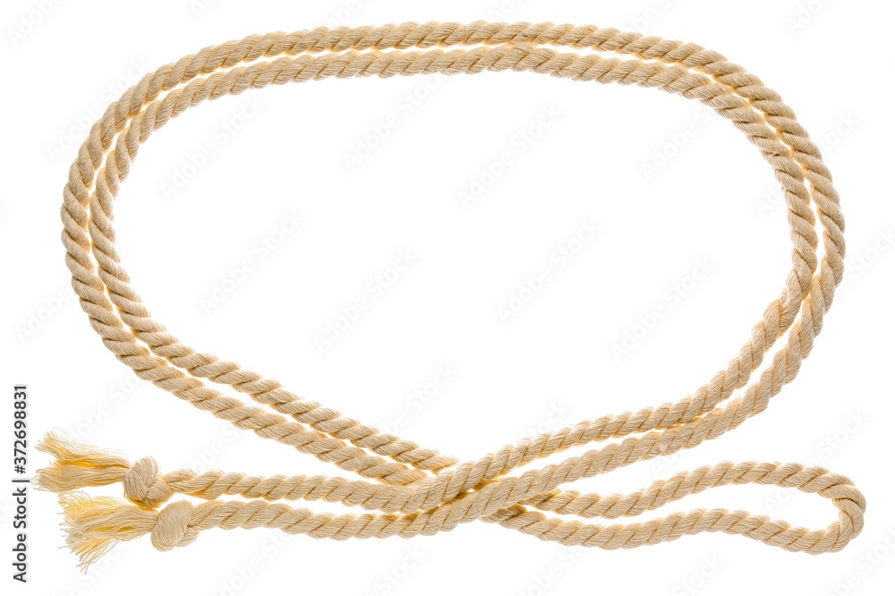 Frame made of rope on white background Frame made of rope on white background