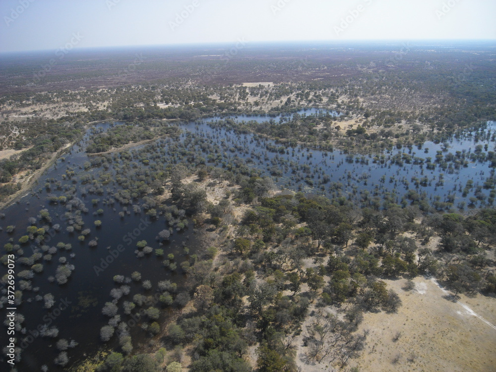 Okavango Delta view from the sky