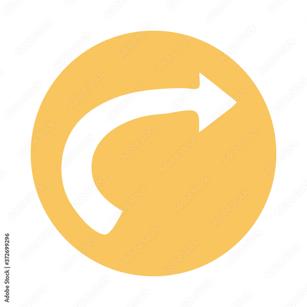 arrow up and right direction block style arrow up and right direction block style