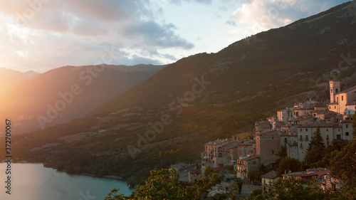 Beautiful view in Barrea village, province of L'Aquila in the Abruzzo Italy at sunset.   © MariaFrancesca