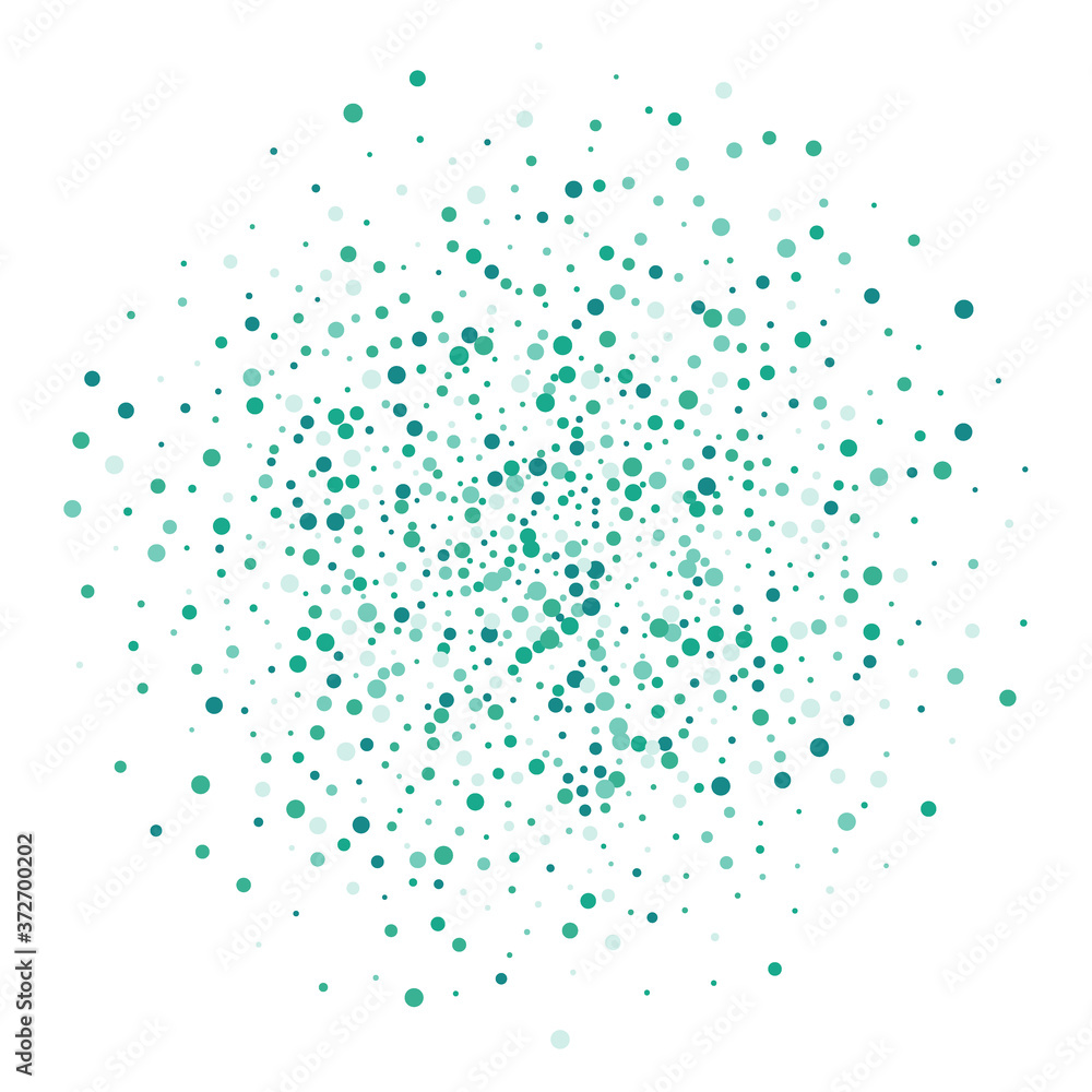 Vector Green Paper Confetti Isolated on White Background. Green Particles Pattern Vector Green Paper Confetti Isolated on White Background. Green Particles Pattern