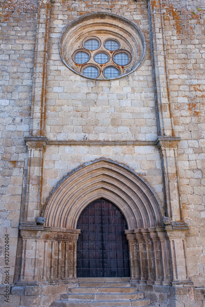 Main facade of Santa Maria la Mayor, Trujillo, Spain