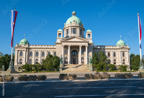 Summer House of the National Assembly of the Republic of Serbia (Skupstina) in the center of city of Belgrade, Serbia, Europe. Construction lasted until 1936.