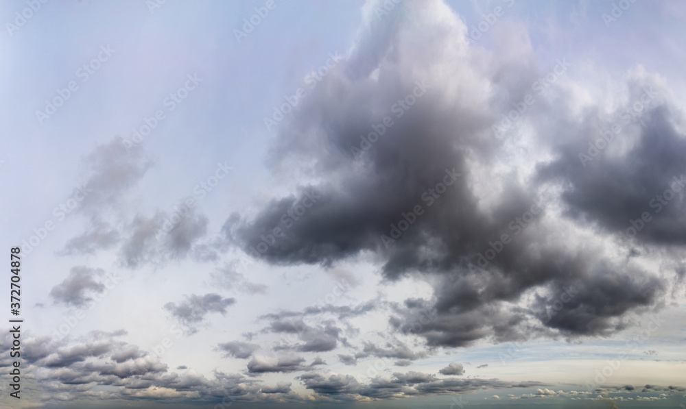 Obraz premium Fantastic dark thunderclouds, sky panorama