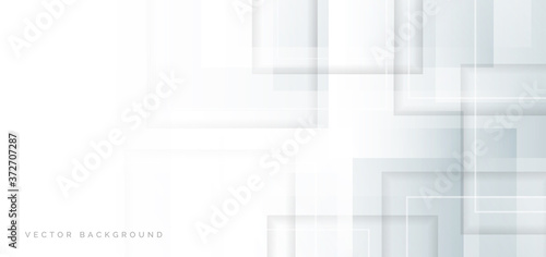 Abstract white and grey squares pattern overlapping background.