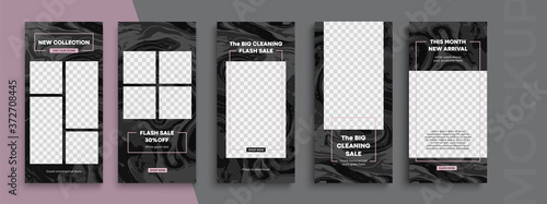 Trendy editable Instagram Stories template. Design for social media. Flash Sale	