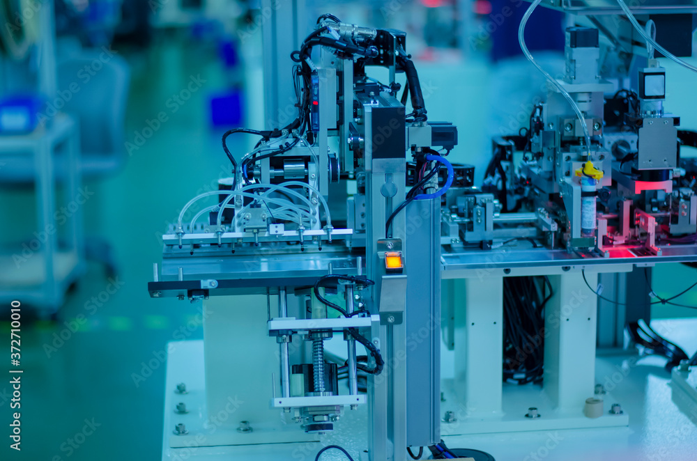 Industrial machine in the factory semiconductor industry Industrial machine in the factory semiconductor industry