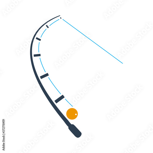 Icon Of Curved Fishing Tackle