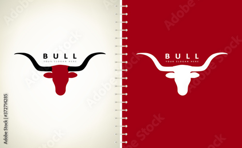 bull head logo vector design