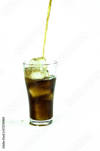 cola with ice