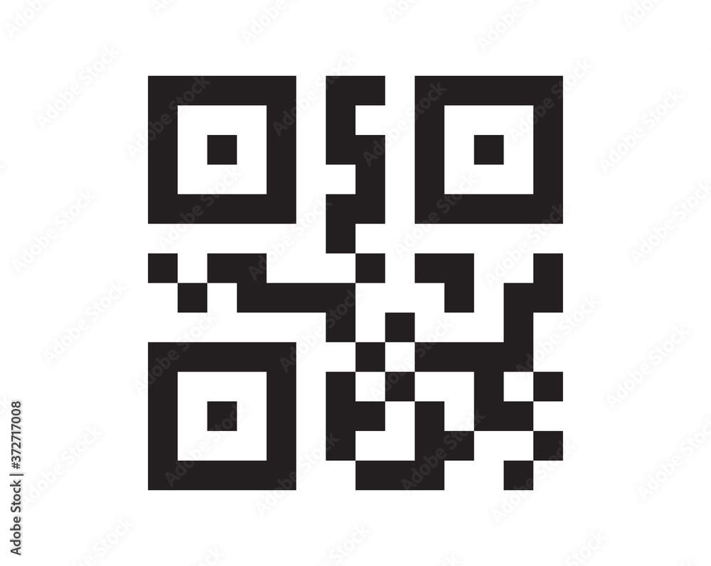QR code sample for smartphone scanning isolated on white background. vector QR code sample for smartphone scanning isolated on white background. vector