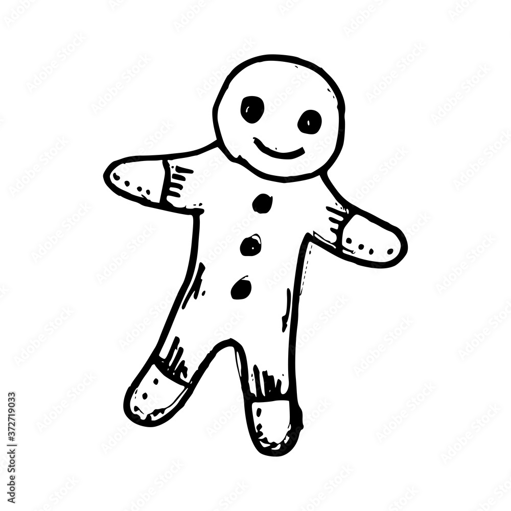 Ginger Bread Hand Drawn Icon Ginger Bread Hand Drawn Icon