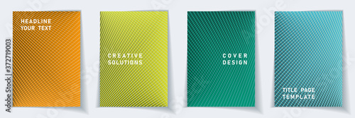 Crossed lines halftone cover page templates batch