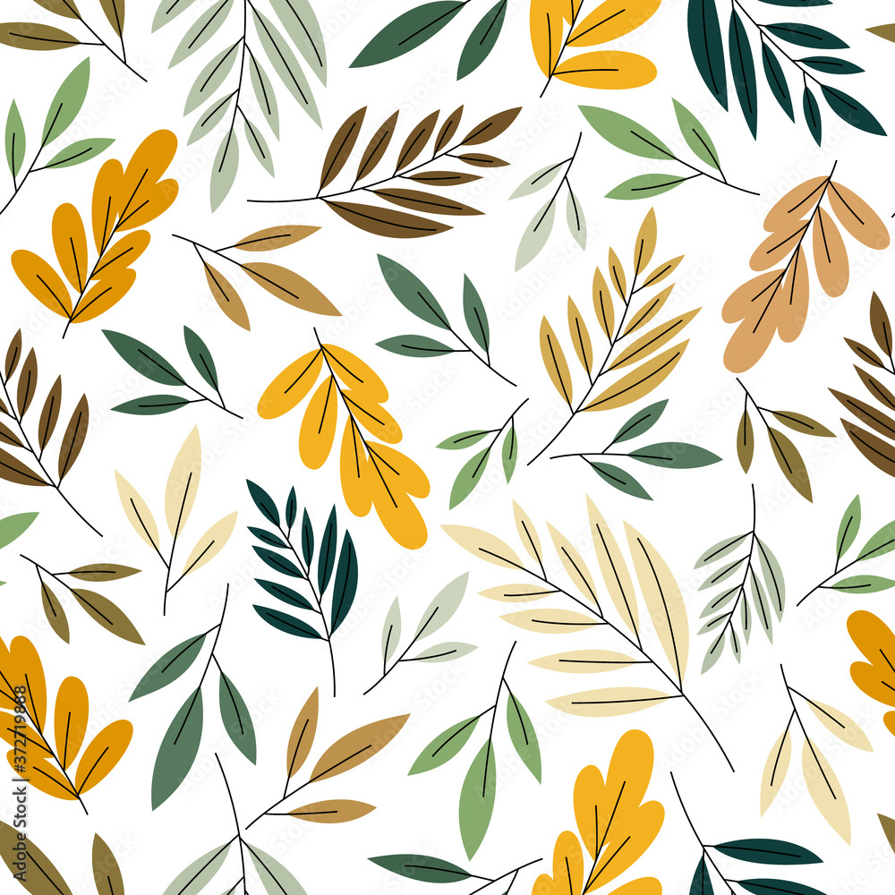 Cute Autumn Leaves Seamless Pattern Cute Autumn Leaves Seamless Pattern