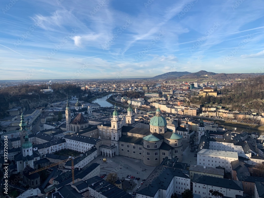 aerial view of Salzburg 