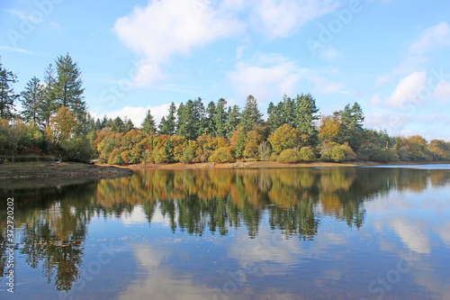 Reflections in Tottiford Reservoir, Devon, in Autumn  © Jenny Thompson