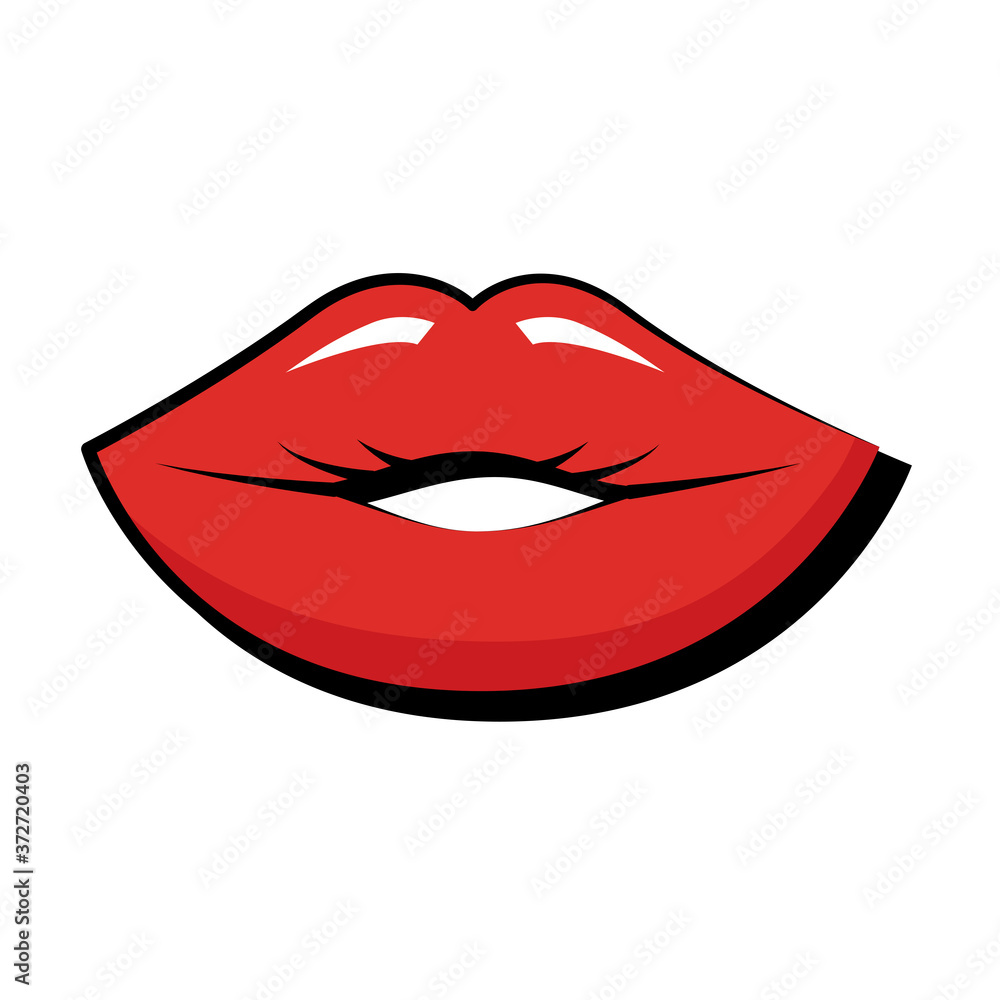 sexi female lips pop art flat style sexi female lips pop art flat style