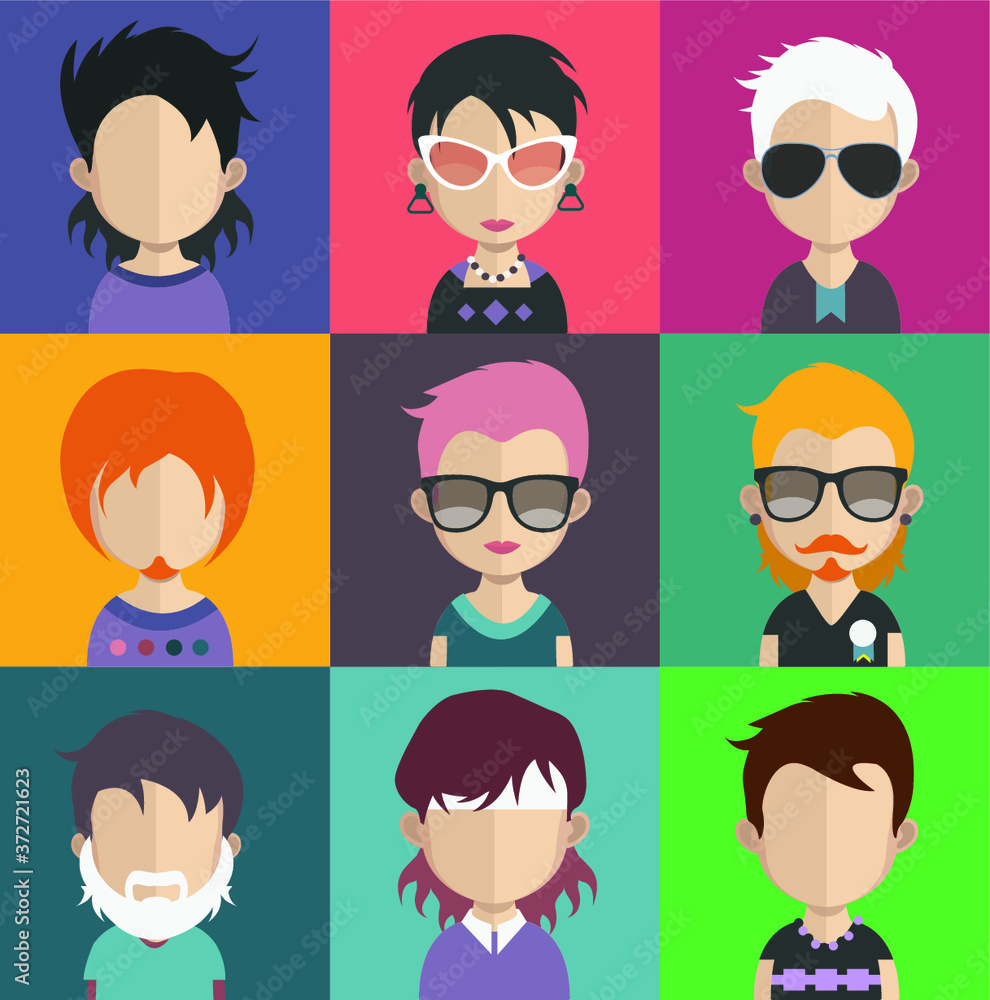 High quality avatar, people vector icons High quality avatar, people vector icons
