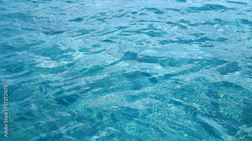 texture of blue calm clear water for background